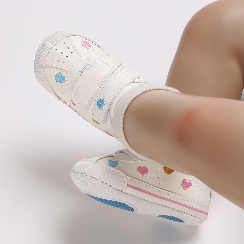 Sepatu Jalan Musim Semi dan Musim Gugur Baru Bayi Sepatu Berjalan Bersol Karet Pola Bintang Lima Lancip Sepatu Kasur Anti Selip Bersol Karet