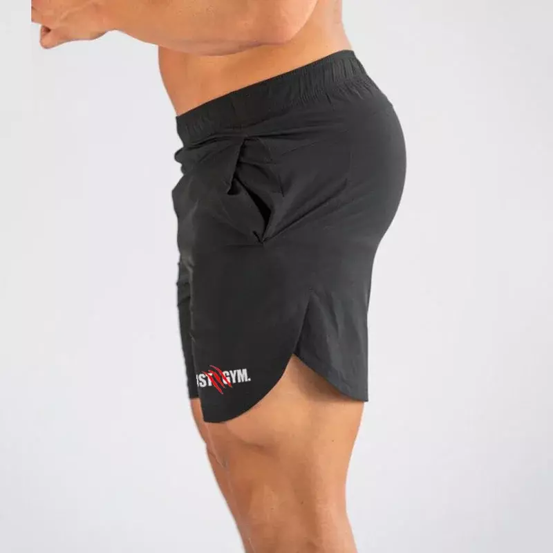 Мужские тренировочные брюки, модные брендовые летние эластичные быстросохнущие шорты для фитнеса и бега