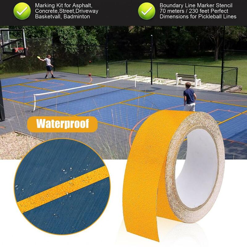 Nastro per marcatura del pavimento nastro per marcatura del campo nastro per marcatura Versatile per campi da esterno Badminton Pickleball Tennis antiscivolo per lo sport