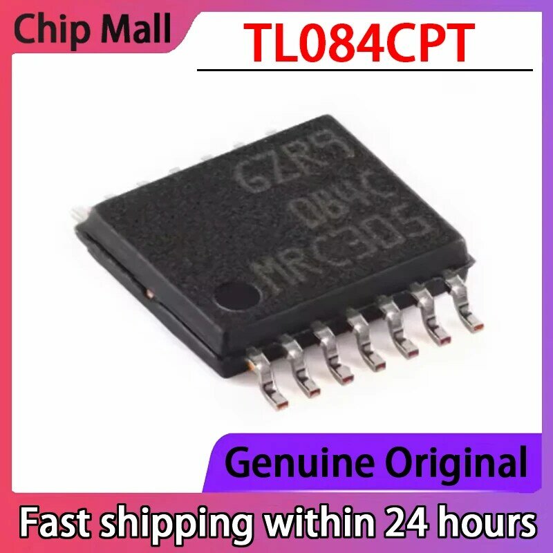 Chip de Amplificador Original em Estoque, Novo, Original, Tela Impressa, TL084CPT, 084C, TSSOP-14, 5Pcs