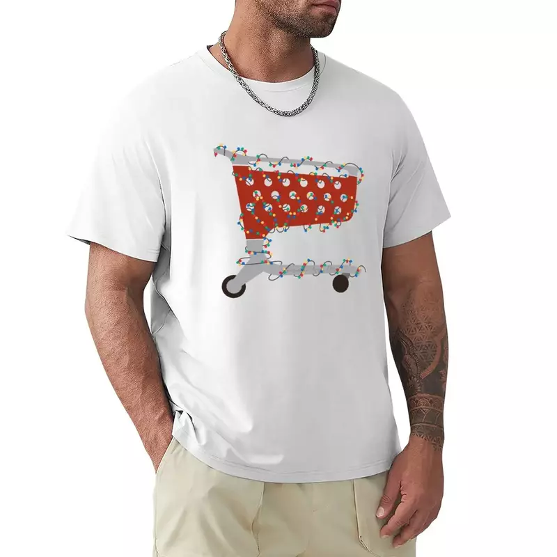 Vendita al dettaglio luci natalizie carrello t-shirt camicie magliette grafiche vestiti estivi pesi massimi oversize vestiti per uomo
