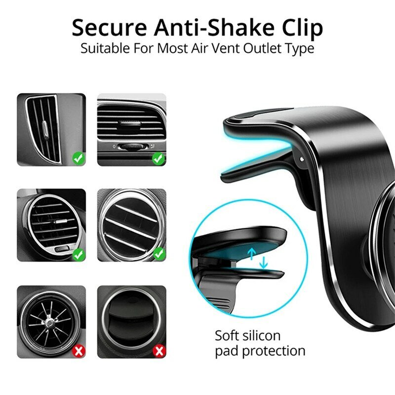 Magnetic Car Phone Holder Stand Air Vent Magnet Car Mount GPS Smartphone Mobile Support In Car Bracket for iPhone Samsung Xiaomi