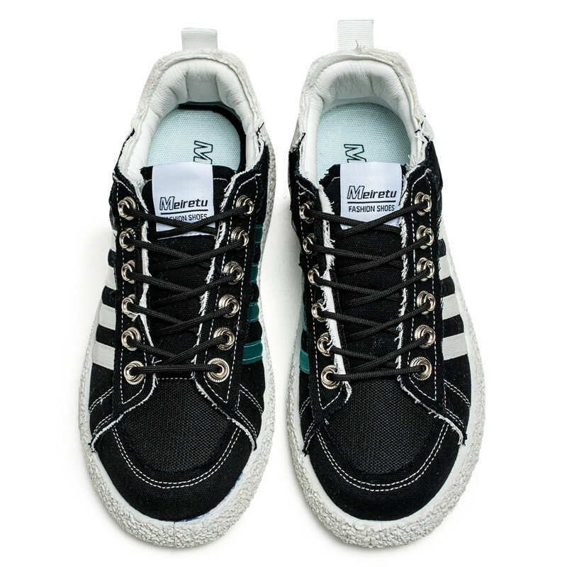 2024 Black Retro Sneakers Men's Canvas Shoes Summer Breathable Low-top Casual Sneakers for Men Espadrilles zapatillas de hombre