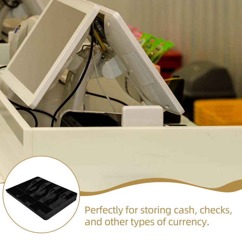 4 banconote registratore di cassa scomparti per monete organizzatore per cassetti monete vassoio inserto cassiere
