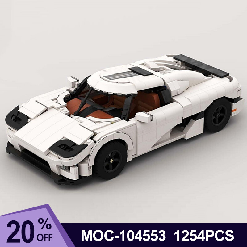 1254 pz MOC-104681/95636/82416/75782/13736 bianco Super Sports Car 10295 blocchi mattoni Puzzle educativo giocattoli regali di compleanno