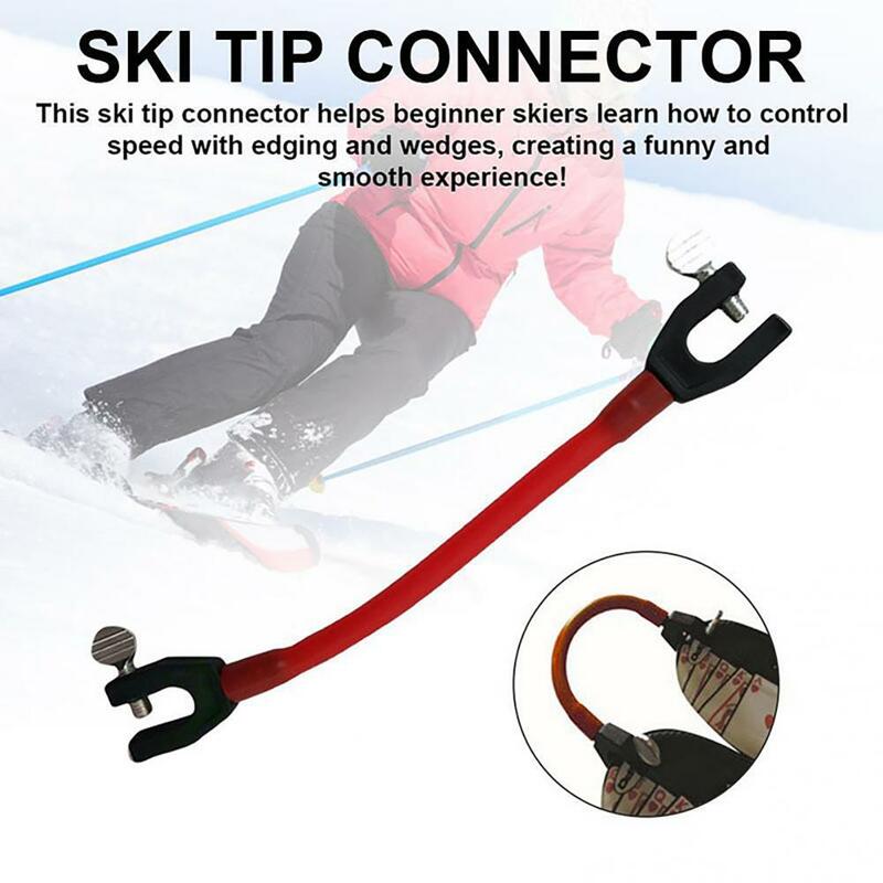 Conector de puntas de esquí, herramienta de ayuda para entrenamiento de esquí para principiantes