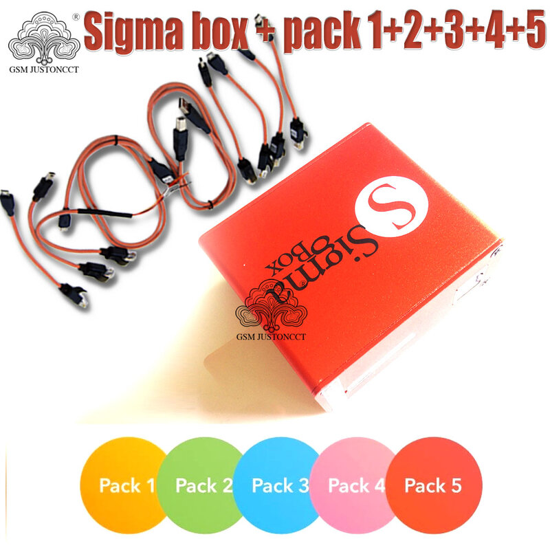 2024 новейшая оригинальная Sigma Plus Box с 9 кабелями с активацией Pack1 + Pack2 + Pack3 + Pack4 + Pack5