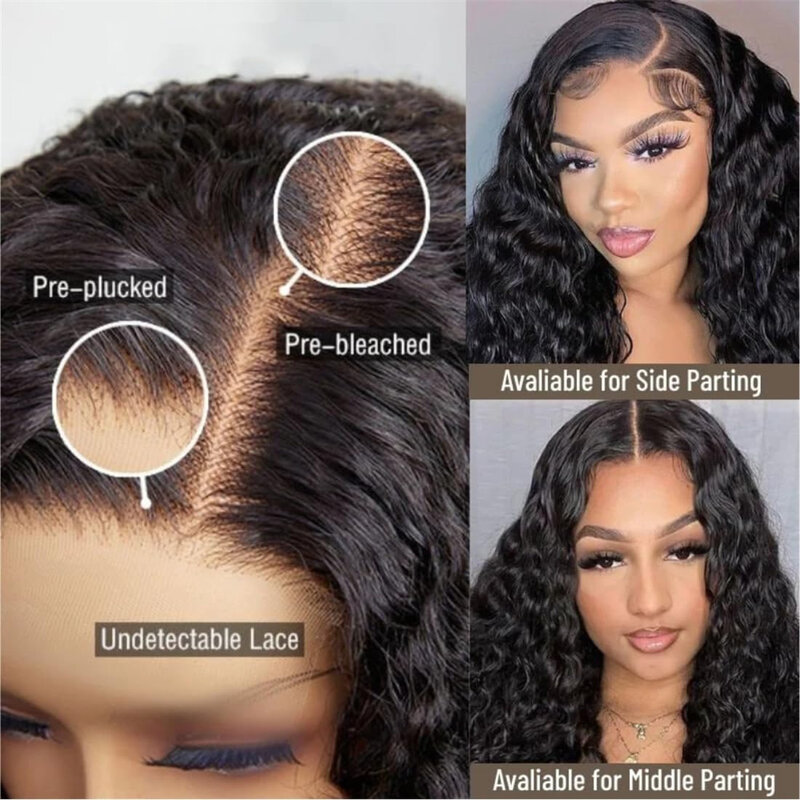 Парик плотности 250 из человеческих волос с глубокой волной, бразильские прозрачные парики 13x6 Hd с фронтальной сеткой, 30, 36, 40 дюймов, 360 полностью вьющиеся парики для женщин