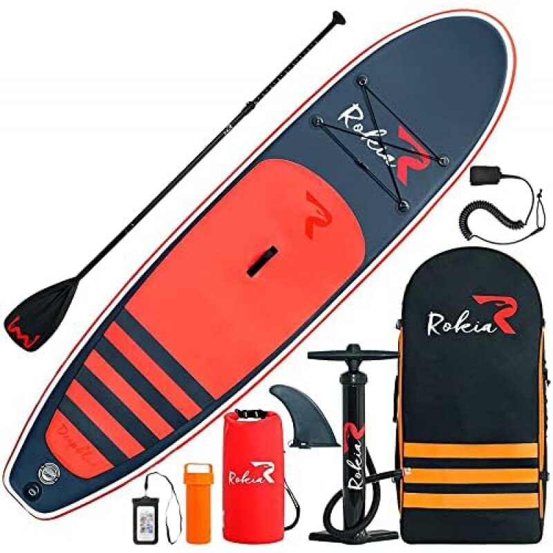 Sup-Stand Up Paddle Board para adultos, inflável Paddle Board, 10 ", 6" × 32 "× 6", na água, família e amigos
