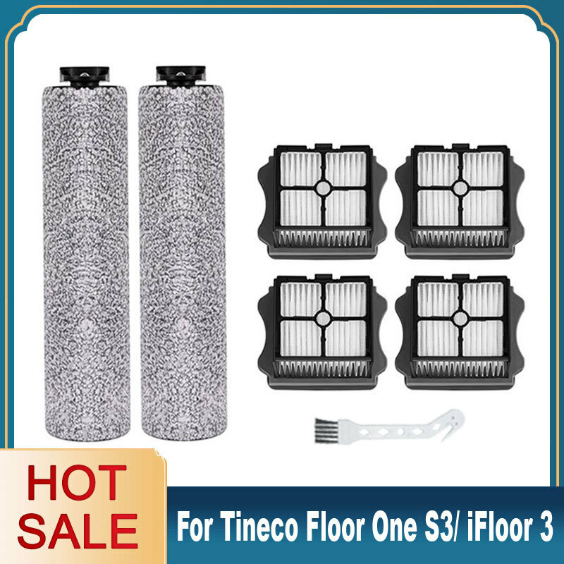 For Tineco Floor One S3,Tineco iFloor 3 Accessories Brushes Hepa Filter Roller Brush Cordless Wet Dry Vacuum CleanerSpare Parts