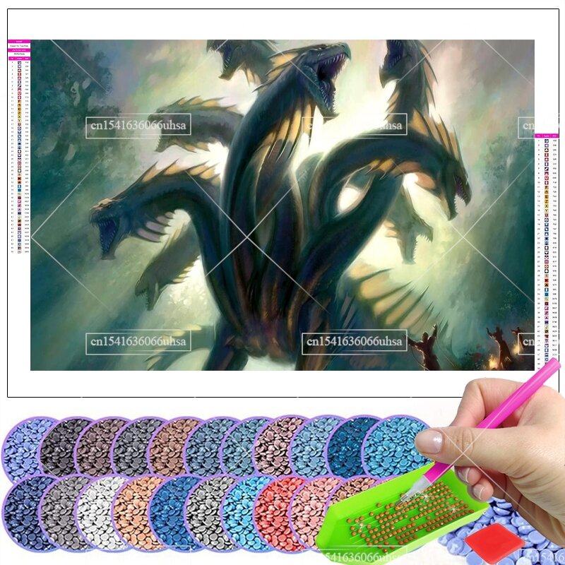 Dragon Diamond Painting Kits Adults Paint By Numbers Animal Full Drill Diamond Mosaic Embroidery DIY Craft Wall Decor Posters