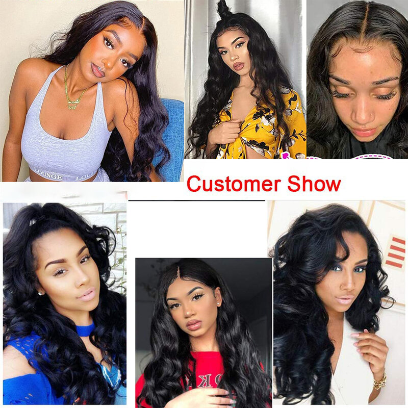 Body Wave Lace Front Wigs for Black Women PrePlucked with Baby Hair Synthetic Lace Front Wig Glueless Heat Resistant 180 Density
