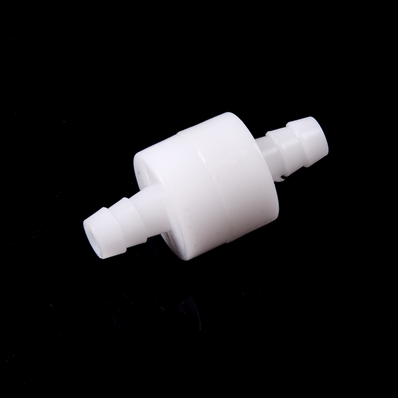 1/4" 1PC White 8mm Plastic One Way Inline Check Valve Fuel Gas Liquid Water Suitable for water petrol diesel oils
