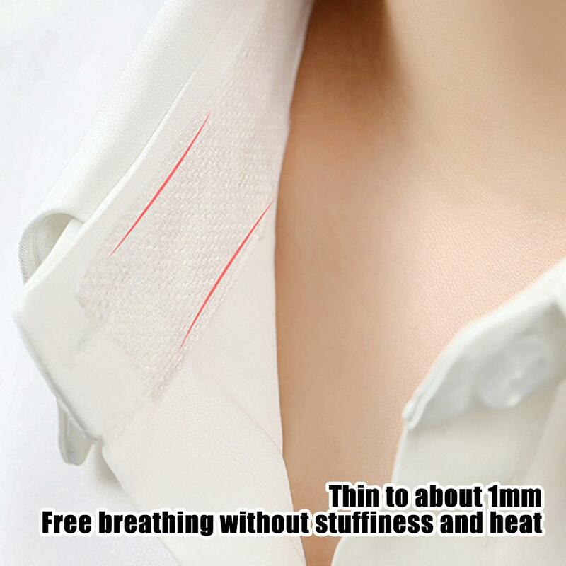 Protetor de colarinho auto-adesivo para homens e mulheres, almofadas de suor descartáveis, forro no pescoço, camisa mancha, colarinho verão, Agains, Q8z9