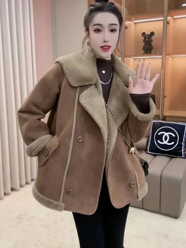 New Fashion Brand Women's Fur Integrated Rabbit Fur Coats Korean Version 2024 Spring And Autumn New Winter Fur Jackets