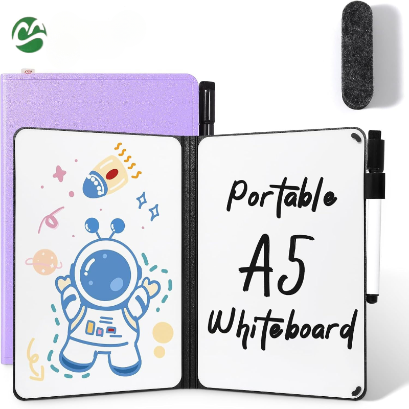 Small White Board Dry Erase, Double Sided Folding Whiteboards with Pen, Mini Portable Dry Erase Board for Study Meeting Doodling