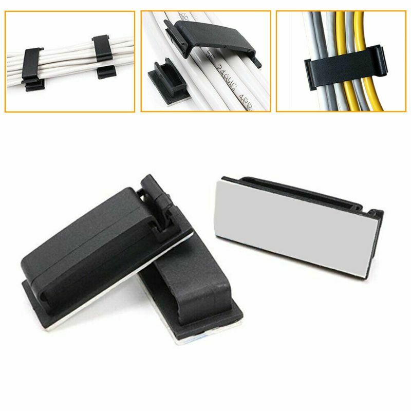 Wire Tie Cable Clamp Clip Holder For Car Camera Self-Adhesive Line Clasp Clamp USB Cable Headphone Cable Clip