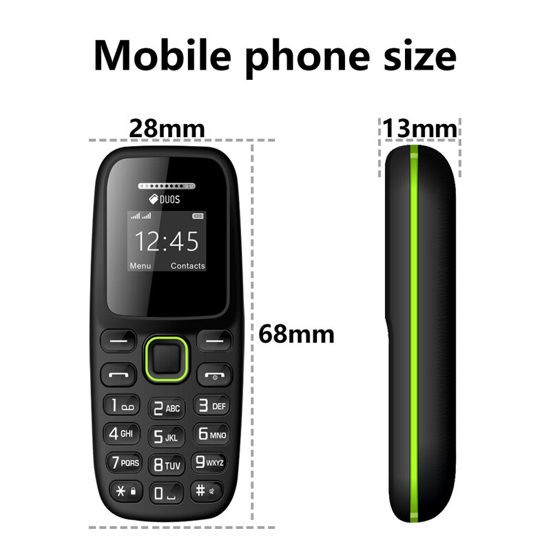 BM310 Super Mini cellulare GSM Dual SIM Card sveglia leggera Blacklist pulsante auricolare Bluetooth portatile telefono cellulare