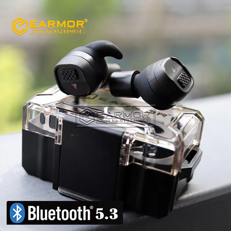 EARMOR M20T Earplug Bluetooth Baru Earphone Berburu Earplug Elektronik Headset Anti Kebisingan Earplug Noise Cancelling NRR26db
