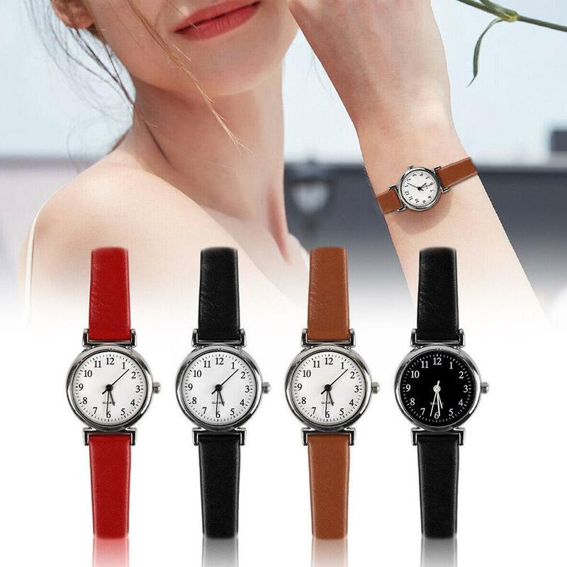 Изысканные маленькие женские наручные часы в стиле ретро, кожаные женские часы, дизайнерские мини-часы, модные женские Брендовые Часы N0D1