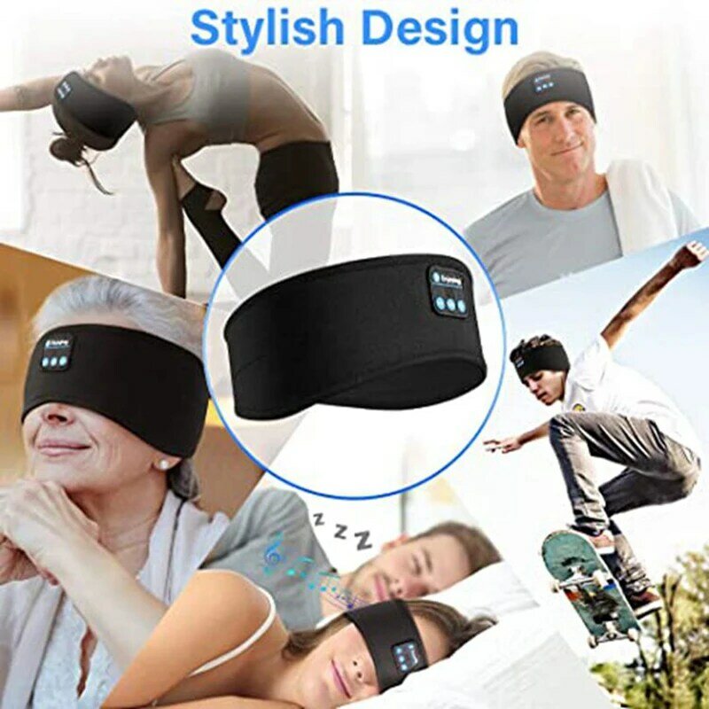 Auriculares inalámbricos elásticos para dormir, audífonos deportivos de máscara para ojos con Bluetooth, Auriculares inalámbricos con Bluetooth DE MÚSICA
