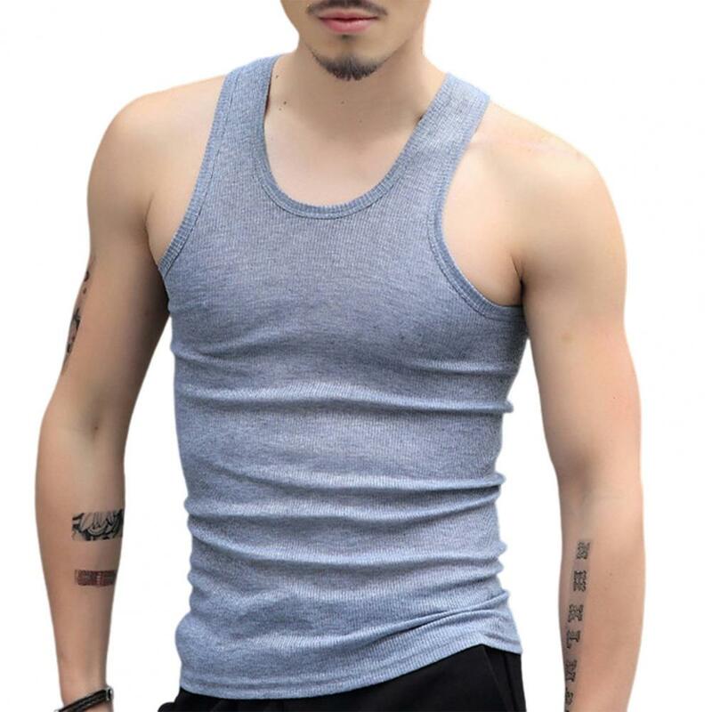 Chaleco deportivo de secado rápido para hombre, camiseta sin mangas con cuello en U, Color sólido, talla grande, 2 unids/lote por bolsa