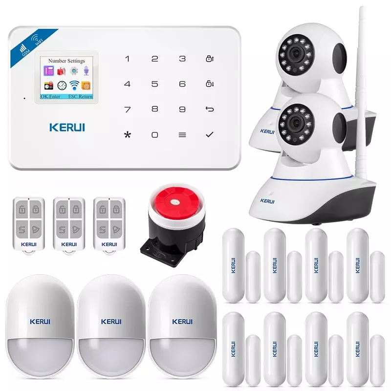 Sistema De Segurança Do Assaltante, Wi-Fi, GSM, Controle IP App, Home Detector De Movimento PIR, Porta Detector Sensor