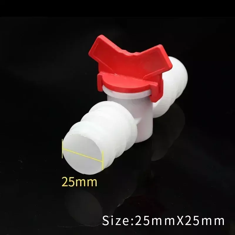 Válvula de bola de plástico bidireccional, Conector de microriego para acuario y jardín, manguera de PVC de 1 piezas, 4mm, 6mm, 8mm, 10mm, 12mm, 16mm, 20mm, 25mm