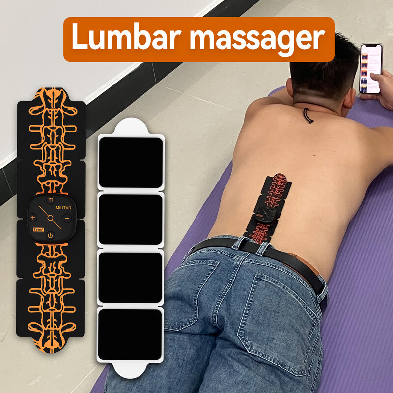 Десятки единиц для облегчения боли в спине и восстановления, беспроводной, носимый мышечный Стимулятор, гелевые подушечки в комплекте