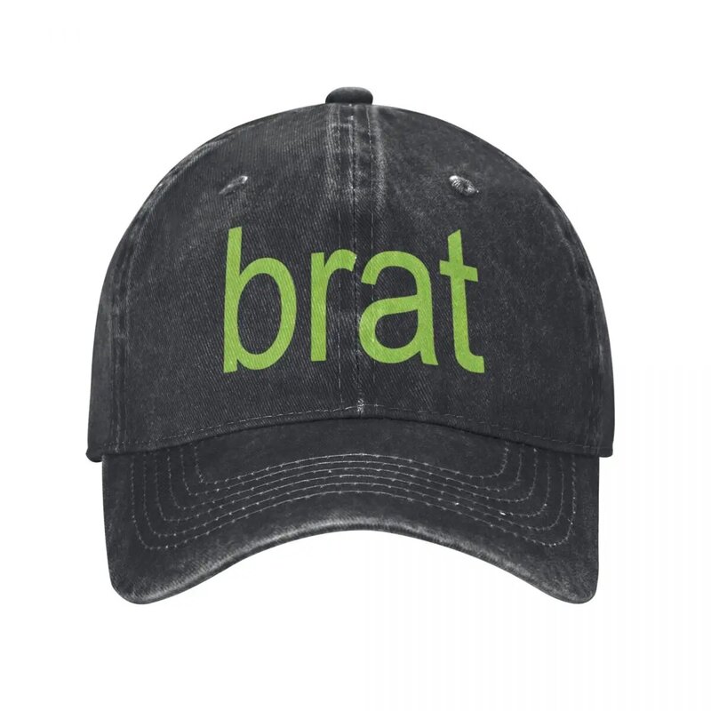 Brat Album-Gorras de béisbol para hombre y mujer, sombreros de mezclilla desgastados de Charli Xcx, gorra Retro para correr al aire libre, gorra de Sol de Golf, color verde