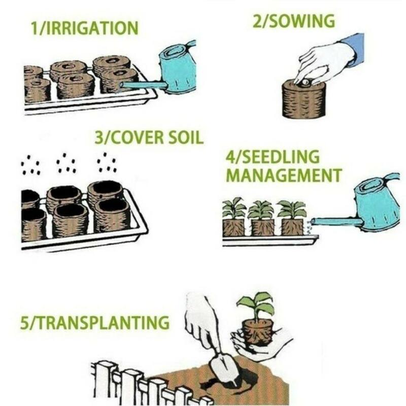 Plântulas germinação blocos do solo, turfa comprimida, pelotas de nutrientes para plantio, jardim, 30mm