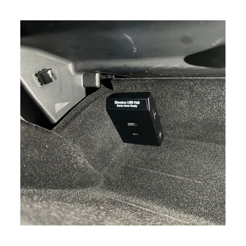 Glove Box Docking Station para Tesla Model 3 Y Carregador USB Shunt Hub 2.0 Adaptador Powered Splitter Extensão Transferência de Dados