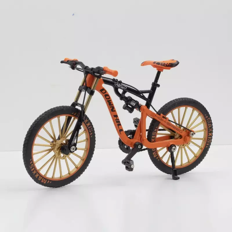 Modèle de vélo en alliage moulé sous pression pour enfants, vélo de montagne, jouet de course de doigt en métal, jouets de collection de simulation de route de courbure, 1:8