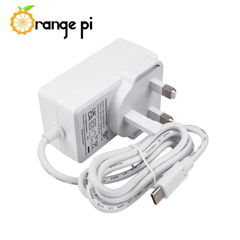 Adaptador de carregador de energia tipo C para Raspberry Pi 4, Orange Pi 5 Plus, 5V, 4A, 5A, 4LTS, 800, DC 20W