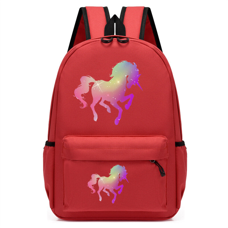 Nowy jednorożec plecak z nadrukiem zwierząt kreskówkowe modne torby szkolne dziewczęce torby na książki Kawaii dzieci plecak podróżny torby modny plecak
