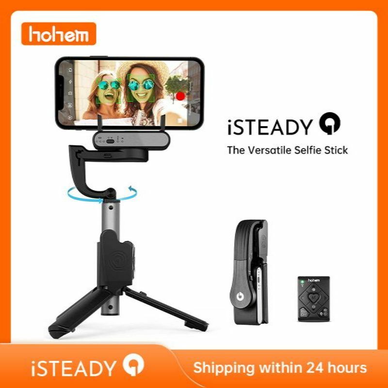 Hohem iSteady Q Hand Gimbal Stabilisator Telefon Selfie Stick Verlängerung Stange Einstellbare Stativ mit Fernbedienung für Smartphone