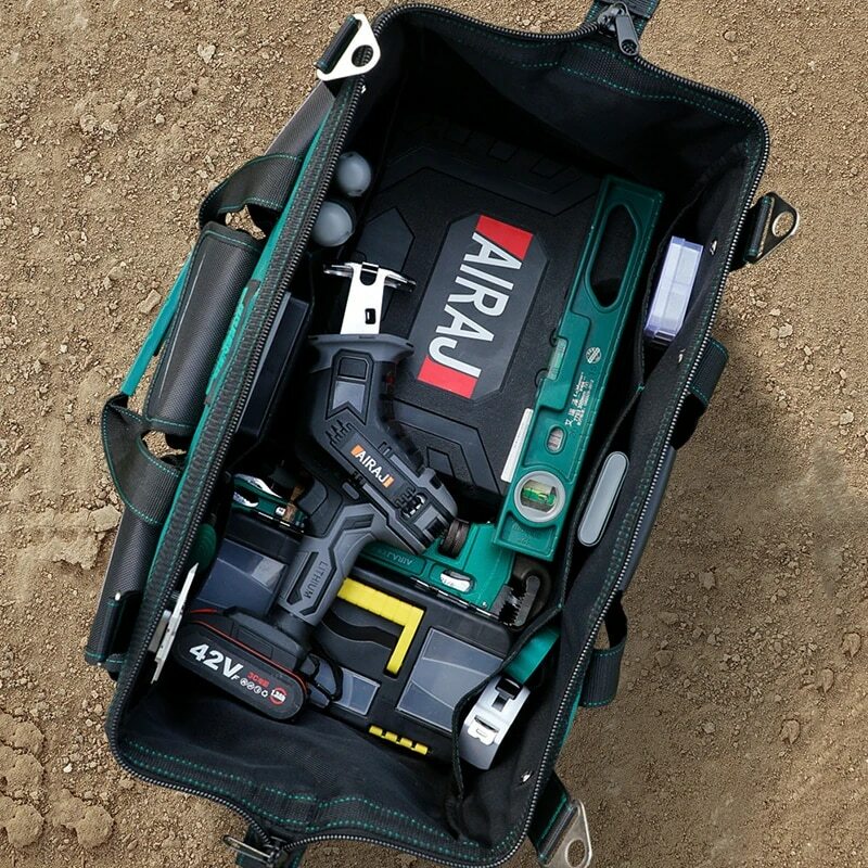 플라스틱 바닥 미끄럼 방지 방수 손잡이, 전기 기사 특수 도구 보관 가방, 18 인치 높이 옥스포드 도구 가방