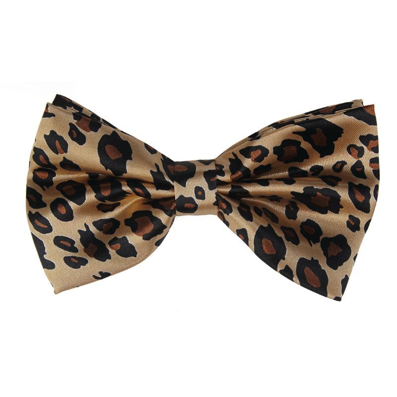 Masculino feminino suspender gravata borboleta conjunto 2.5cm largura animal leopardo impressão ajustável 3 clip-on y-back