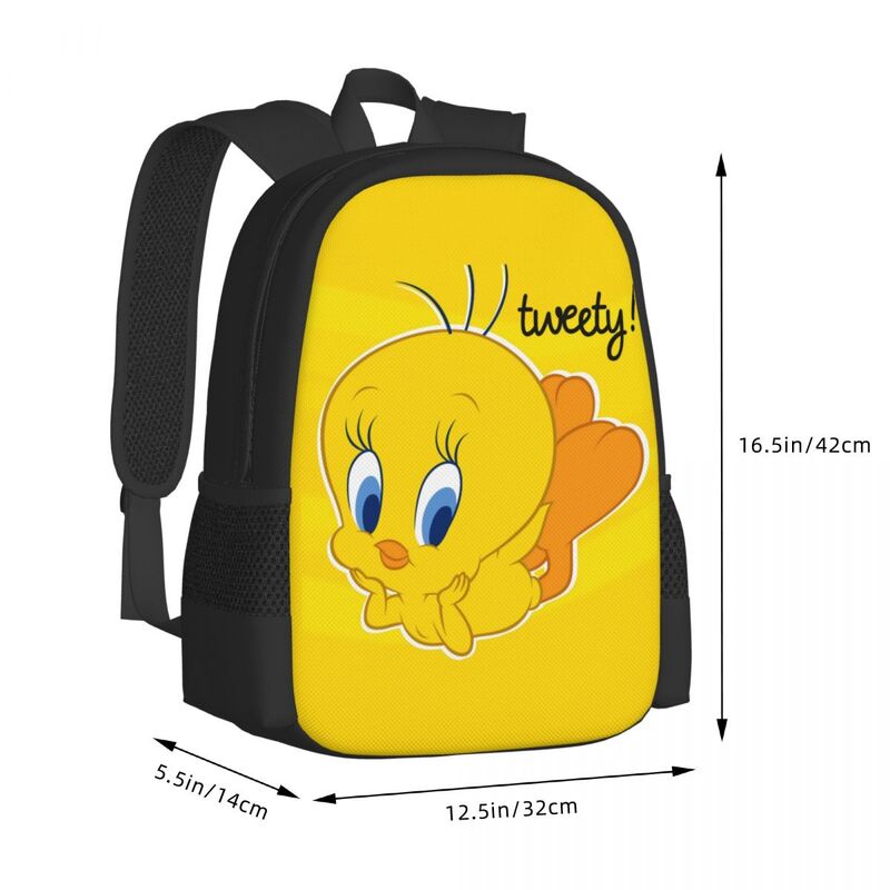 กระเป๋าเป้สะพายหลังใส่แล็ปท็อป Tweety BIRD กระเป๋าคอมพิวเตอร์โรงเรียนธุรกิจของขวัญสำหรับผู้ชายและผู้หญิง