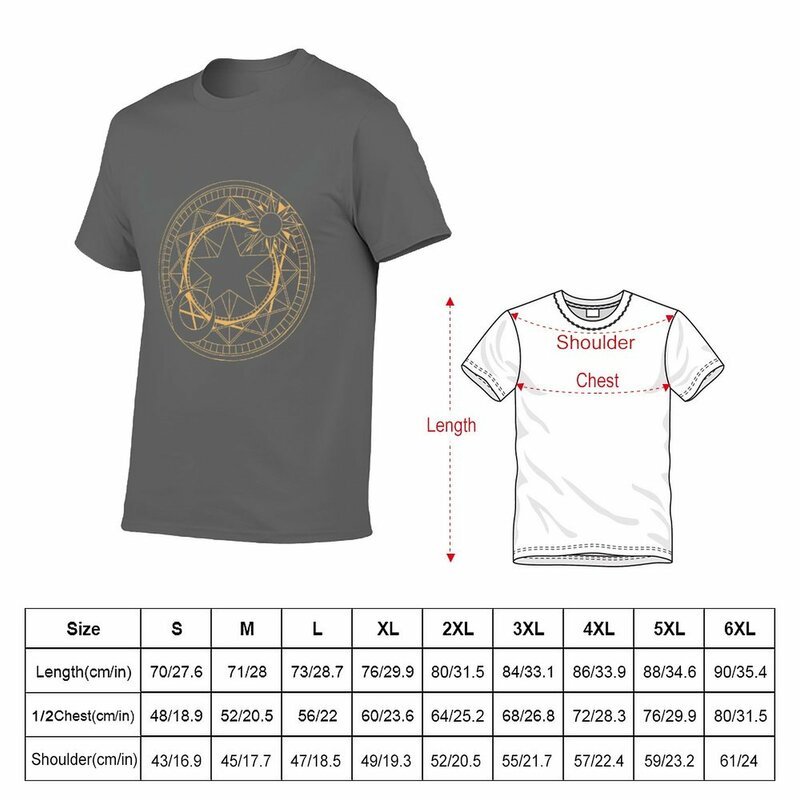 Neue japanische magische Kreis T-Shirt benutzer definierte T-Shirt Neuauflage T-Shirt Anime Kleidung Slim Fit T-Shirts für Männer