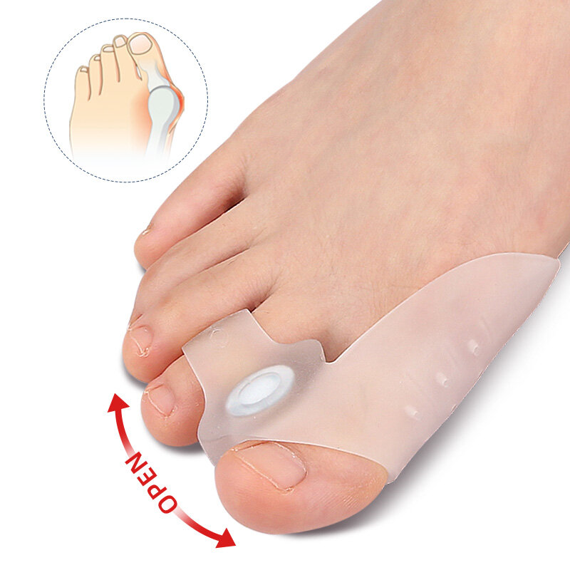 Silicone Toe Separator for Toe Separation, joanete corrector, martelo, material macio, ferramenta de cuidados com os pés, 8pcs