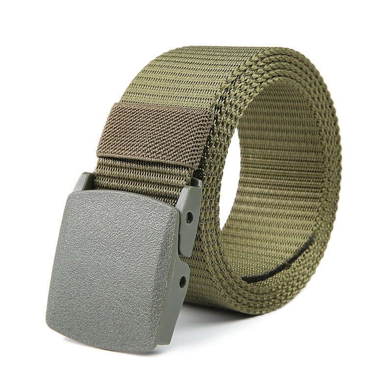 Cinturón militar de nailon con hebilla automática para hombre y mujer, cinturón deportivo de lona táctico multifuncional para caza al aire libre, 110/120/130/140cm
