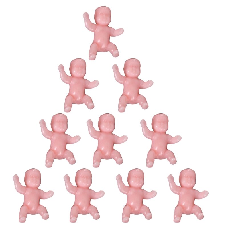 Figurines miniatures en plastique pour bébés, 10 pièces, maison de jeux, accessoire, jardin féerique, disposition de Table de sable, P31B