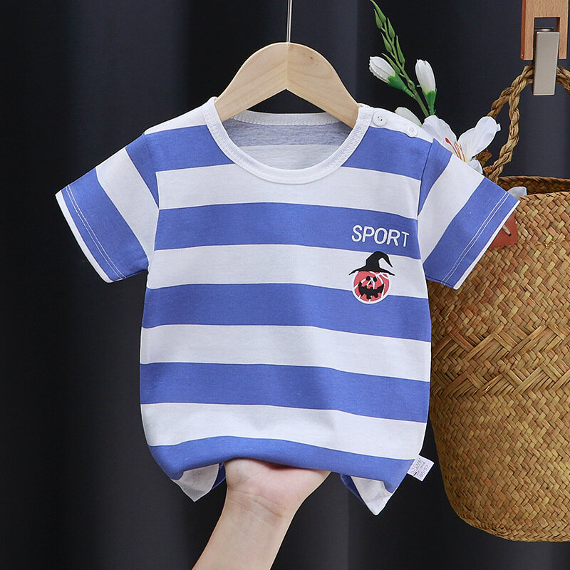 Sommer Baby T-Shirt Mode Cartoon Mädchen T-Shirts Kurzarm Baumwolle Jungen Tops koreanische lässige Kinder kleidung für 0-7y billige Sachen