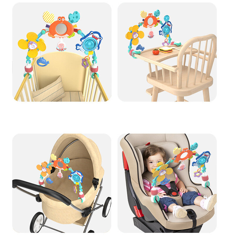 Cunas de juguete para bebé, campana colgante, cochecito para recién nacido, arco de juego, juguetes de cama para bebés de 0 a 12 meses