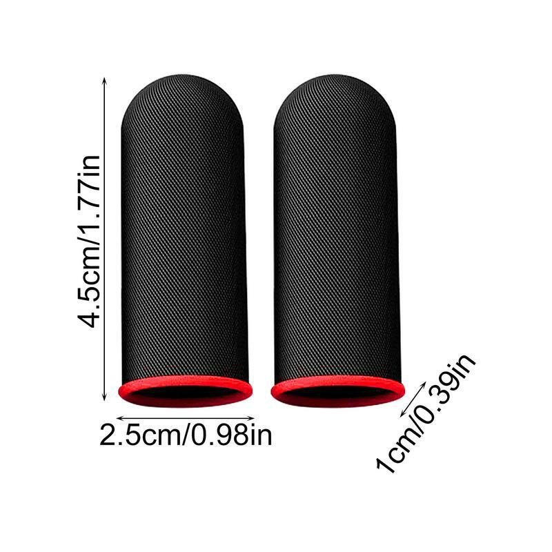 Mangas de dedo de fibra de carbono para juegos móviles, cómodas, para mejorar los dedos, 2 piezas