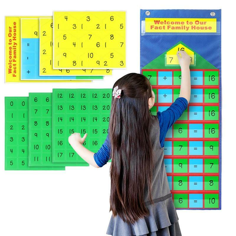 수학 계산 더하기 빼기 차트 포스터 초등학교 수학 교육 학습 도구, 더하기 빼기 카드