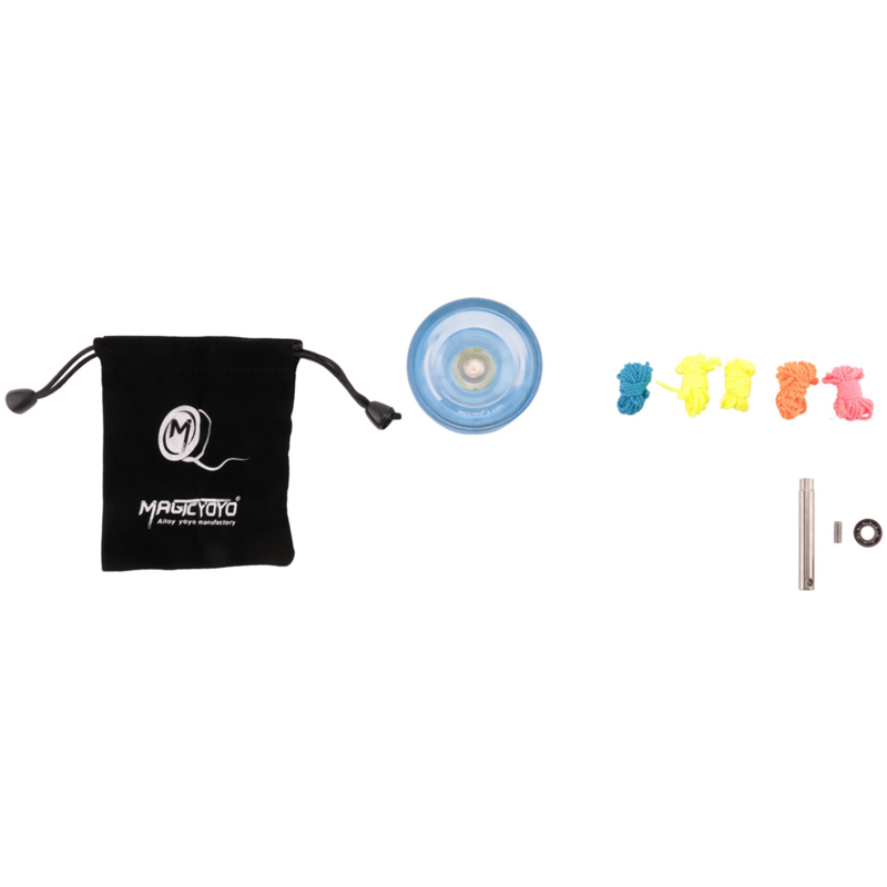MAGICYOYO K2 Plus Crystal Responsive Yoyo,Dual Purpose Yo-Yo with Replacement Unresponsive Bearing for Intermediate,Blue