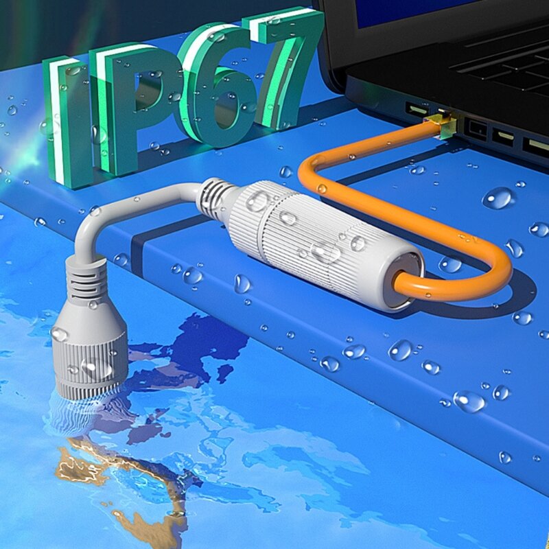 YYDS Прочный водонепроницаемый разъем RJ45 IP67 Разъем Ethernet-кабеля Удлинитель сетевого кабеля Передача на сотни метров