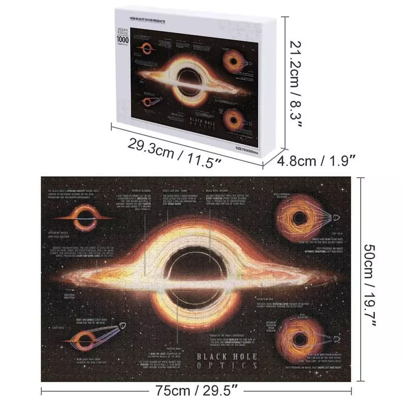 Black Hole Optics, Infográfico Personalizado De Madeira Nome Jigsaw com Foto, Personalizado Jigsaw, Personalizado